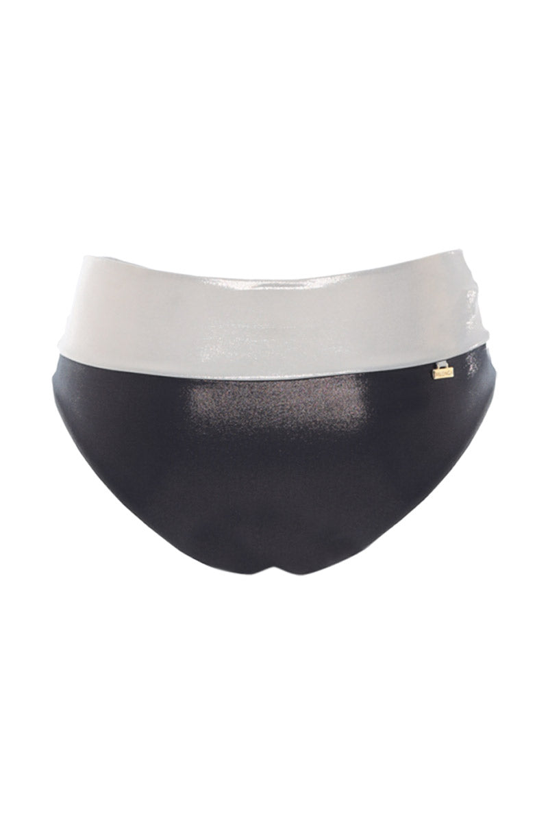Panty Tiro Alto Negro y Beige Dazzling