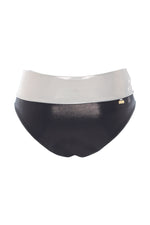 Panty Tiro Alto Negro y Beige Dazzling