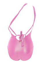 Entero Asimétrico Rosa y Naranja Dazzling