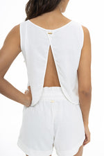 Short con Bolsillos Marfil Art Deco