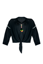 Camisa de Amarre Negro Bicolor