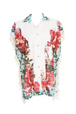 Bloom Printed Pom Pom Shirt