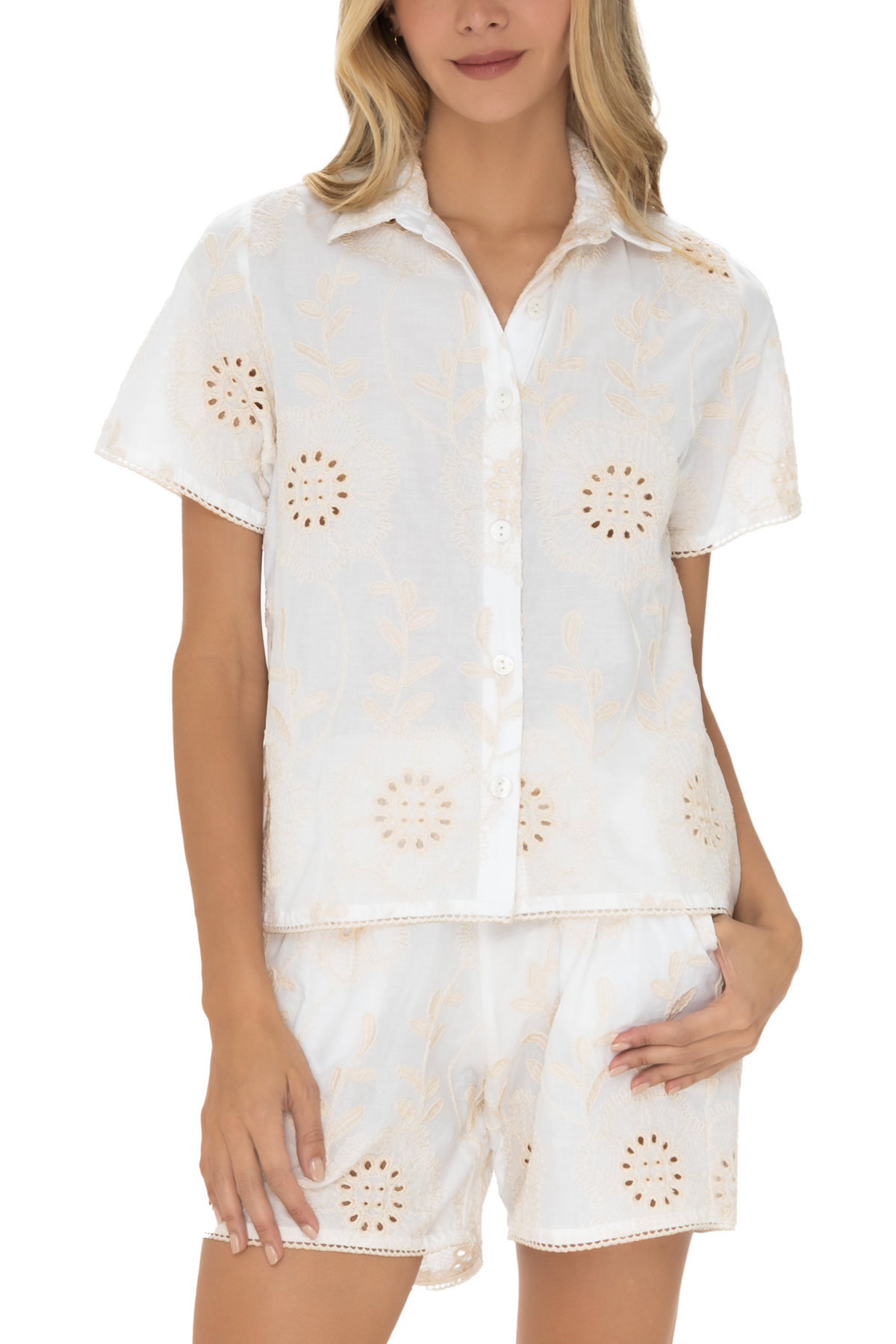 Bloom Ivory Eyelet Shorts