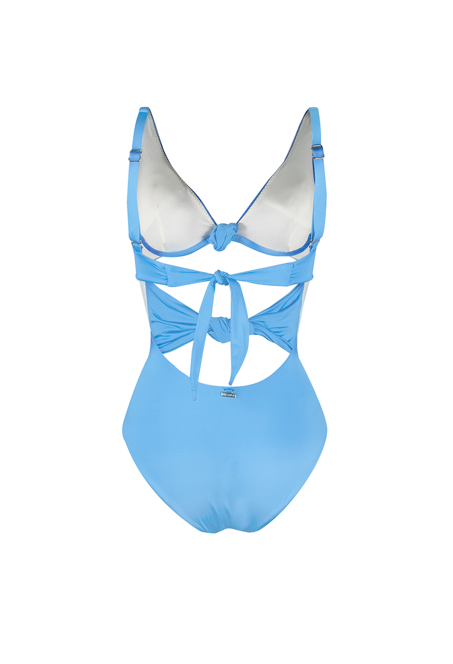 Entero Trikini Azul Bloques