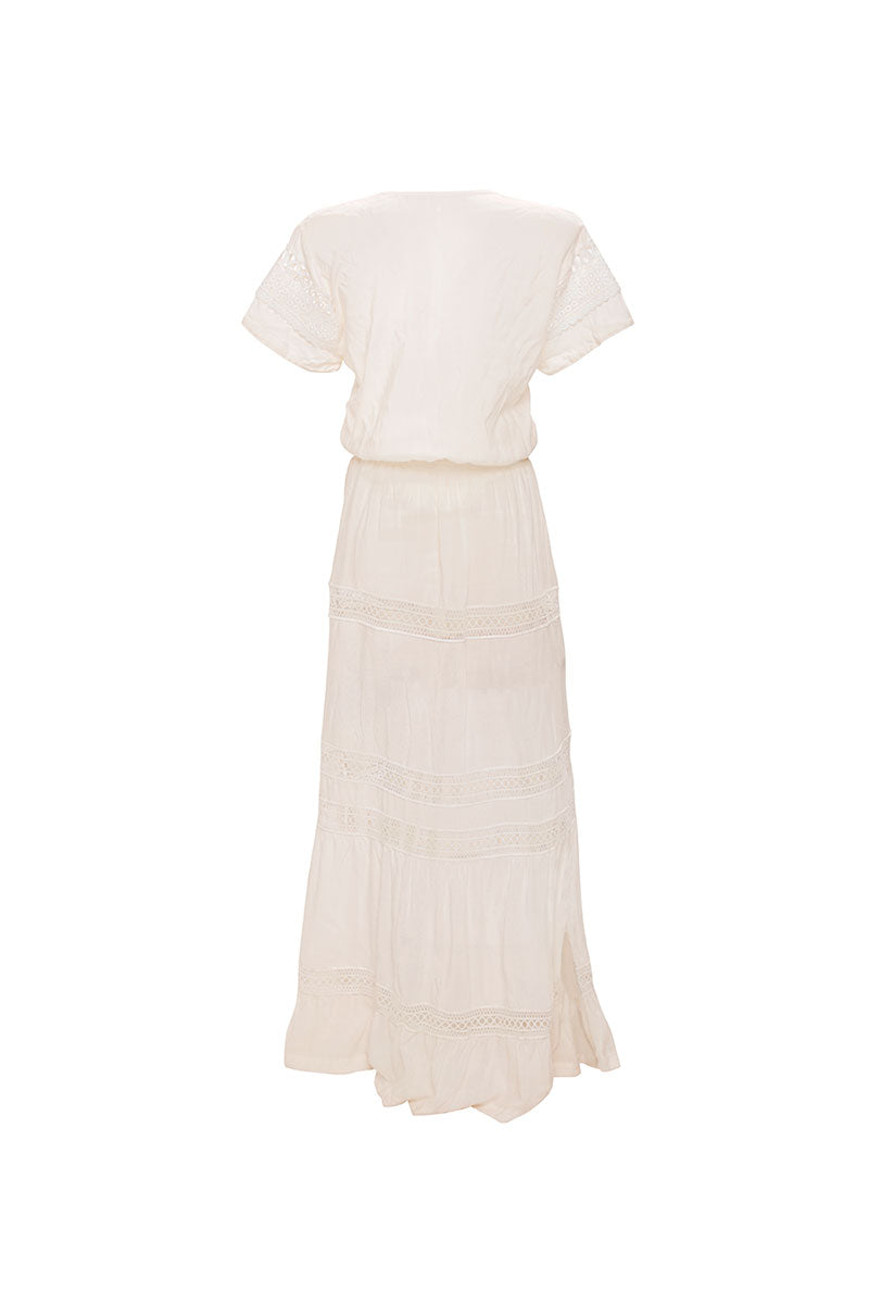 Vestido con Bolillo Marfil Candid