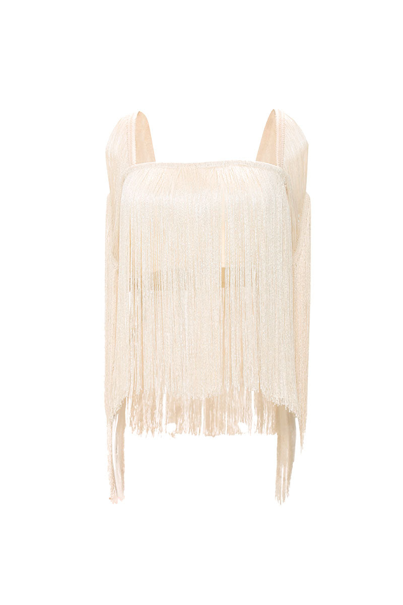 Crop Top Flecos Marfil Candid