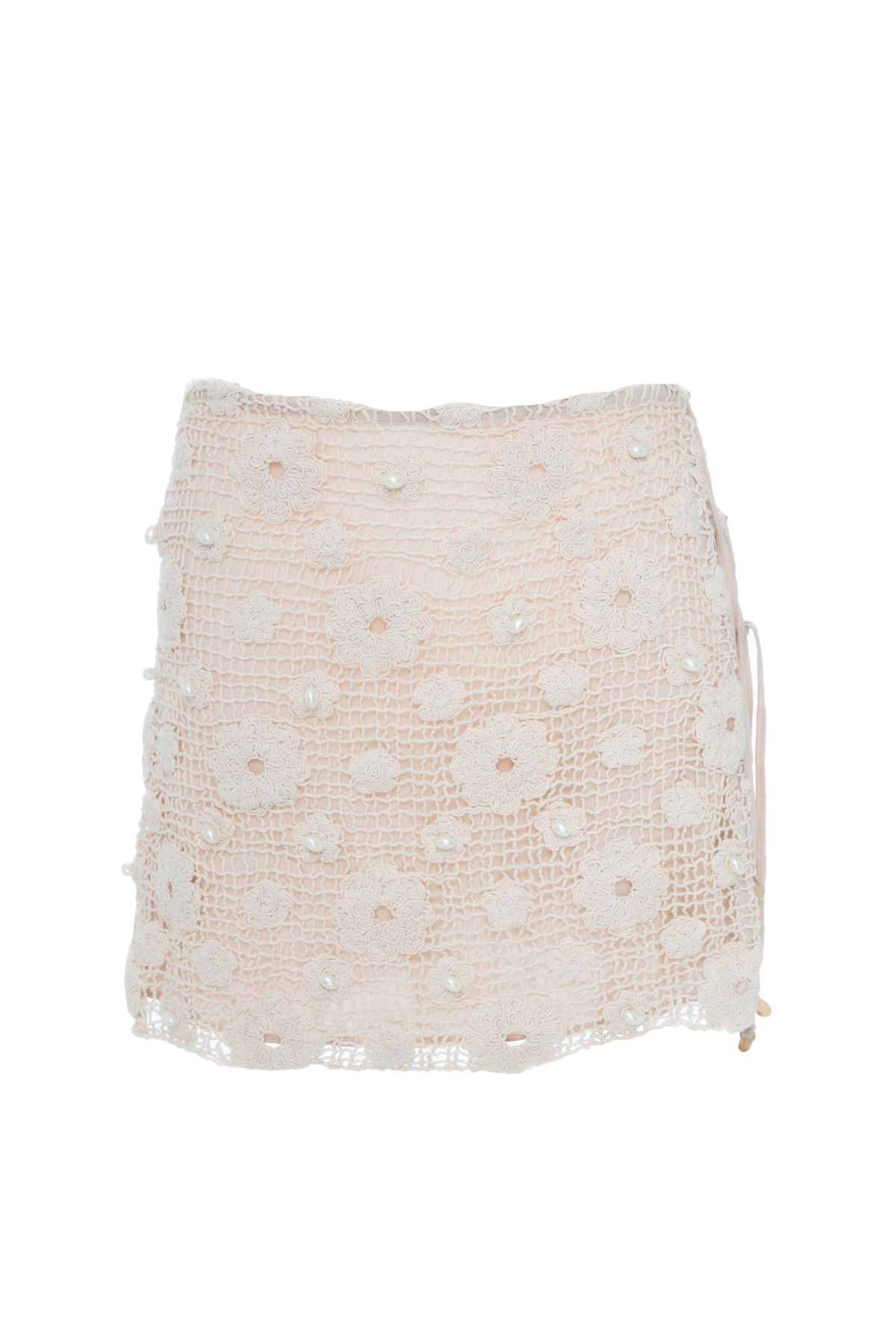 Copacabana Ivory Crochet Flower Skirt