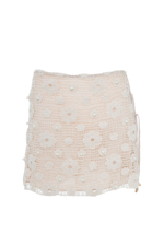 Falda Tejida Marfíl flor Copacabana