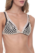 Top Macramé en Malla Dazzling Color Marfil Colección Summer Diaries