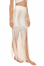 Falda Flecos Marfil Dazzling