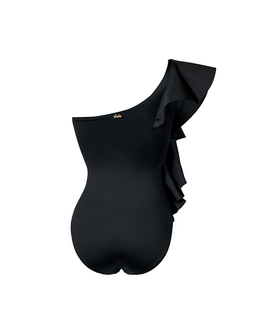Enzo Black Tummy Control One Piece