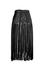 Frida Black Macrame Sarong