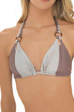 Top Triángulo Bicolor Glam