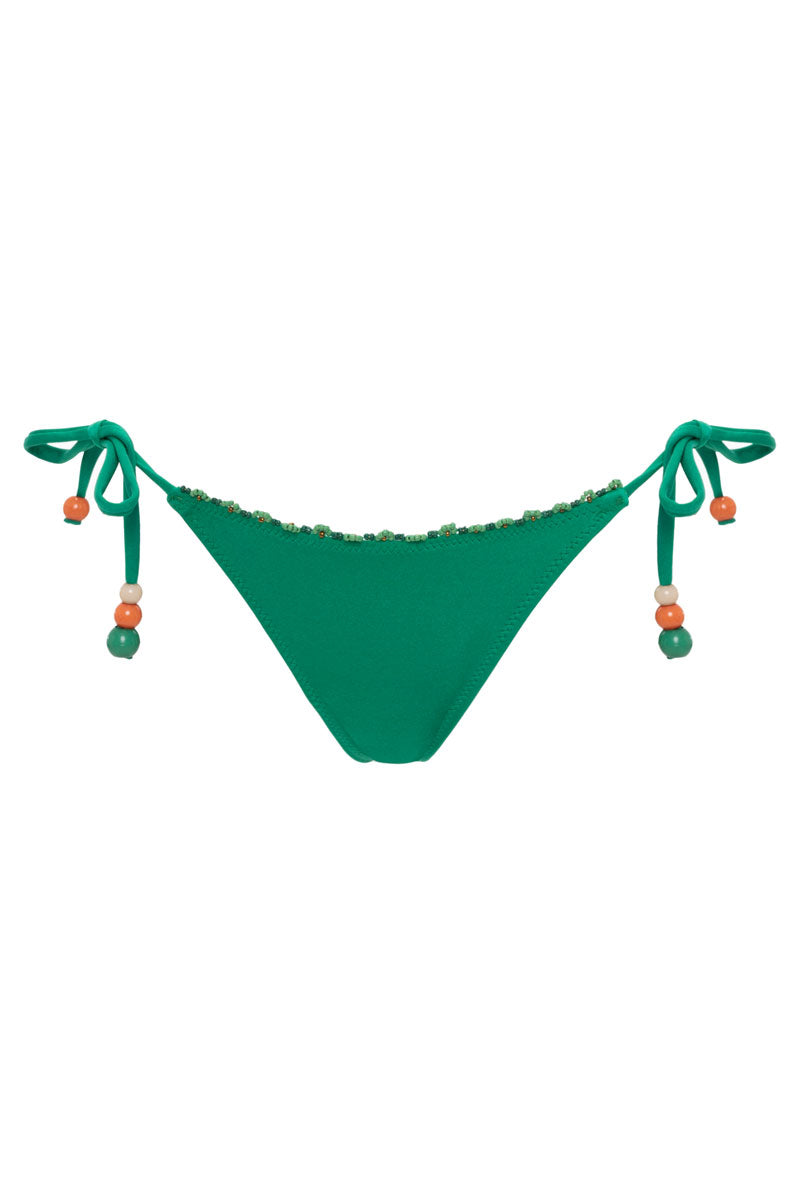 Panty de Amarre con Bordado Verde Groovy