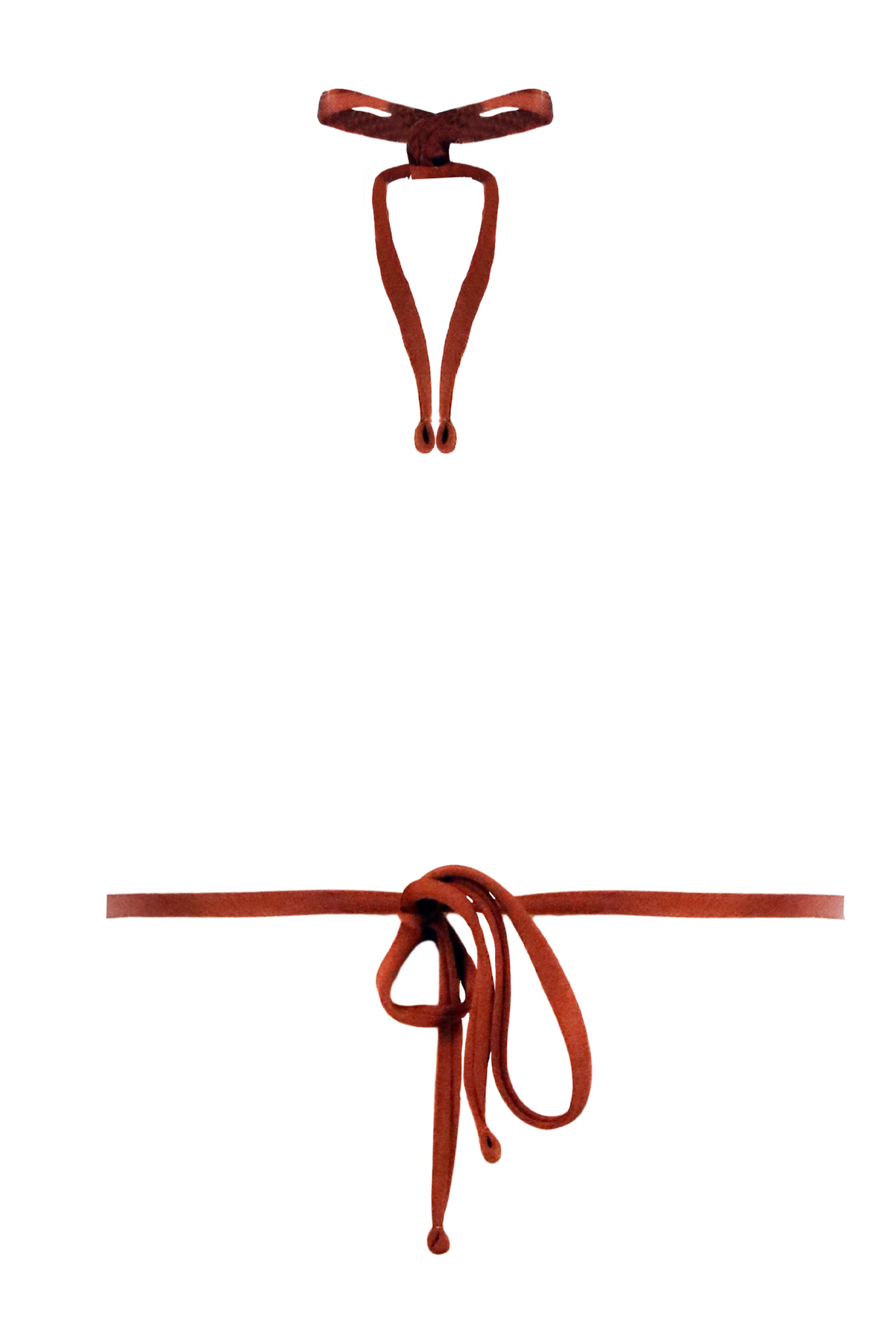 Isadora Brown Shell Triangle Top