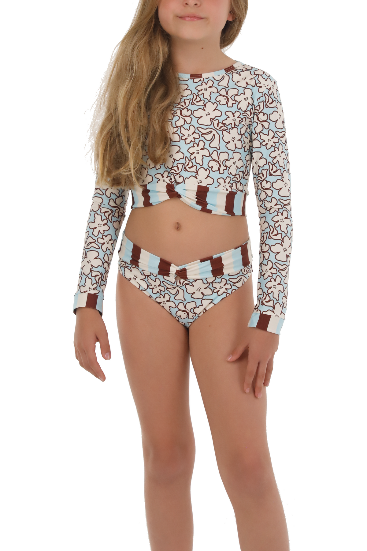 Isadora Girls Long Sleeve Bikini Set