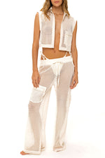 Pantalón Malla Marfil Jardin