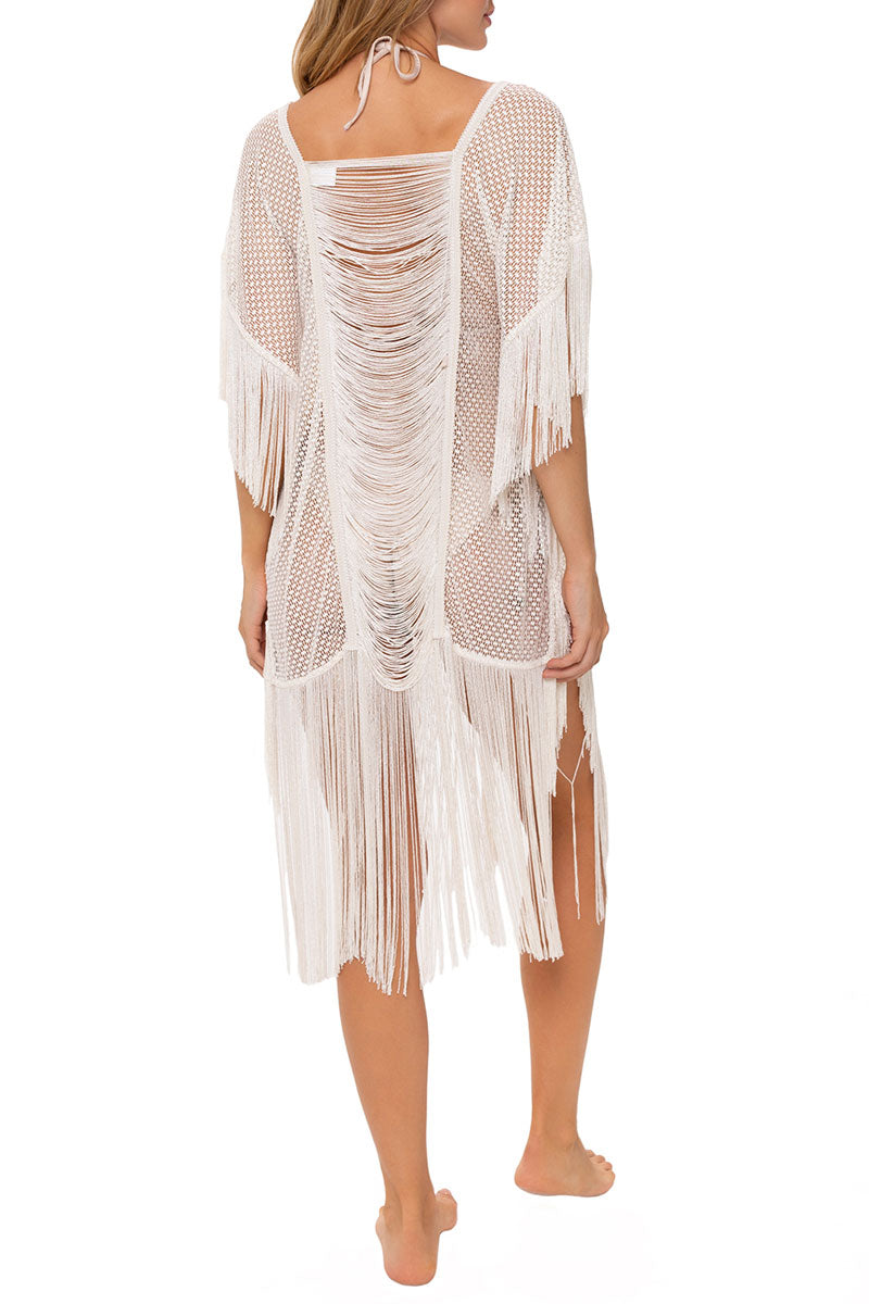 Cover Up Flecos Corto Marfil Luxury