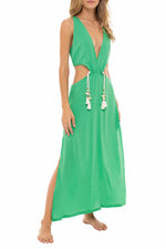 Vestido Escote en Cintura Verde Palette