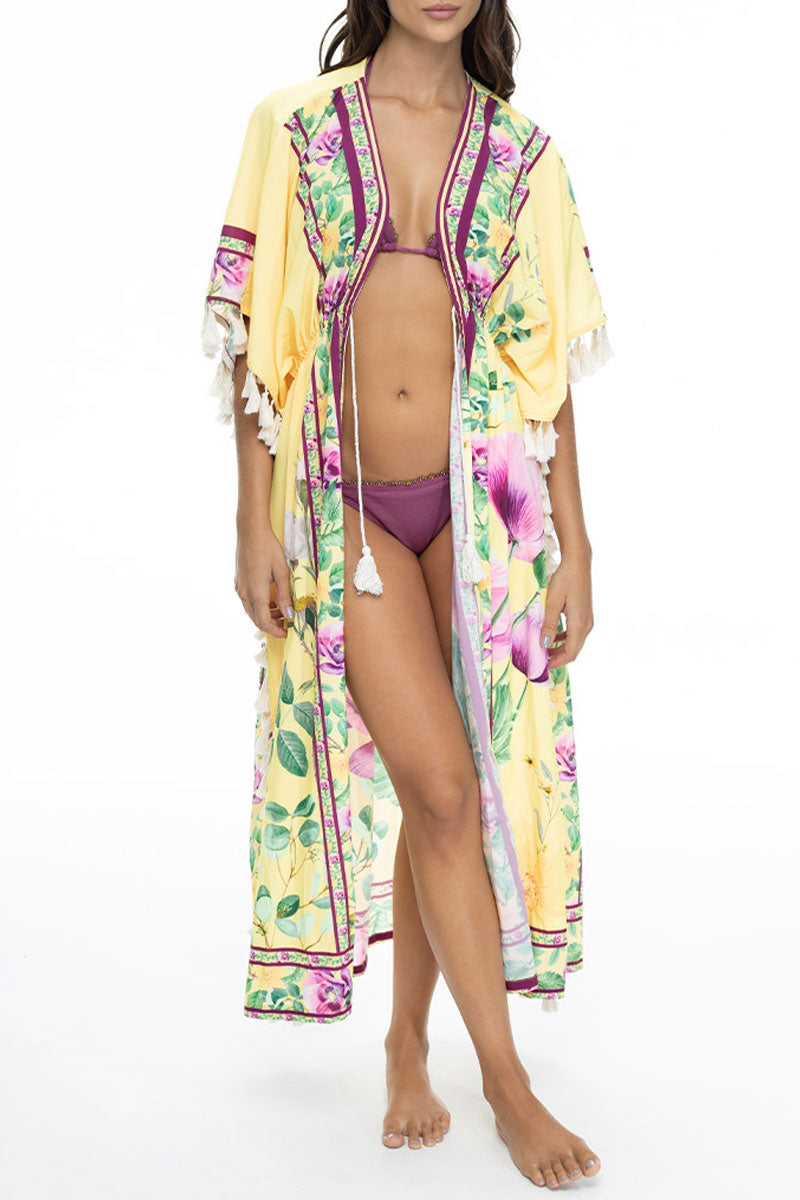 Retro Botanical Kimono