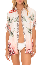 Camisa Abierta Estampada Savage