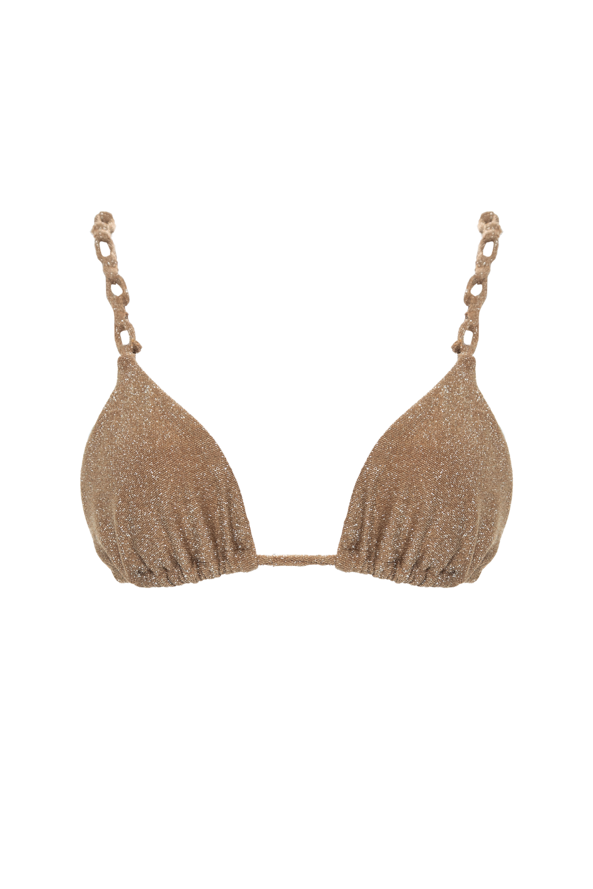 Sparkly Triangle Top Gold