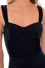 Sparkly Black Shaping One Piece