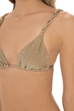 Sparkly Triangle Top Gold