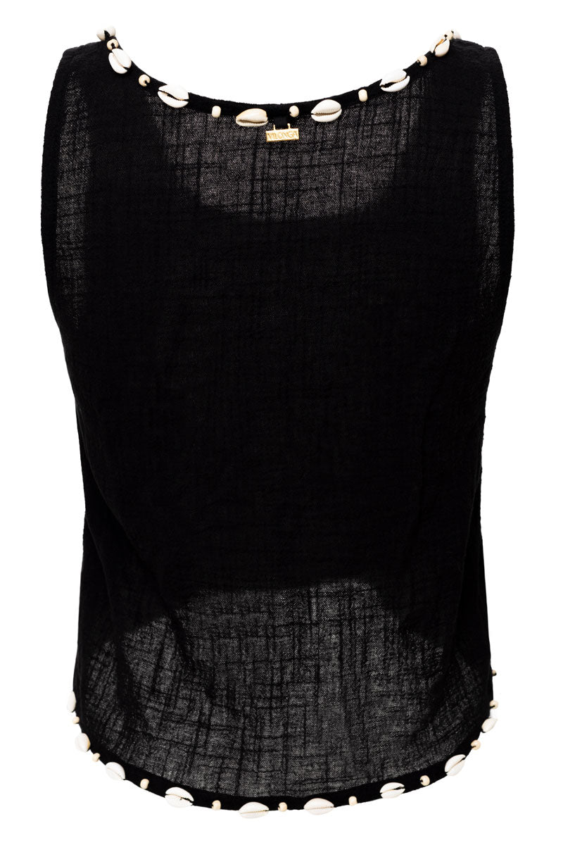 Sunrises Black Crop Top