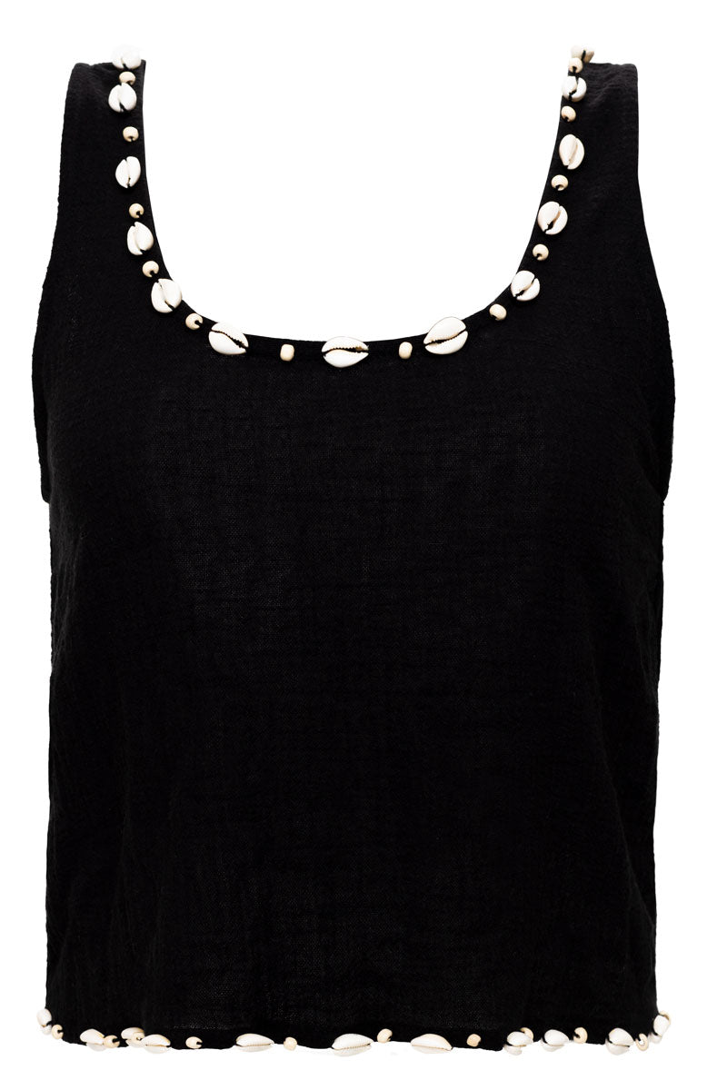 Sunrises Black Crop Top