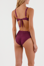 Panty Tiro alto Vino Velua