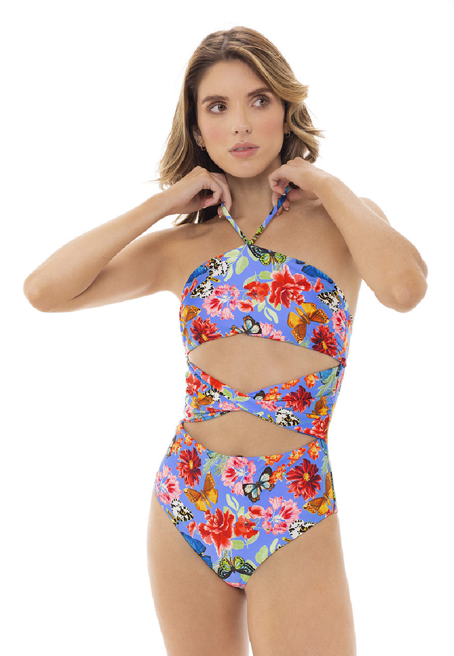 Entero Trikini Azul Butterfly