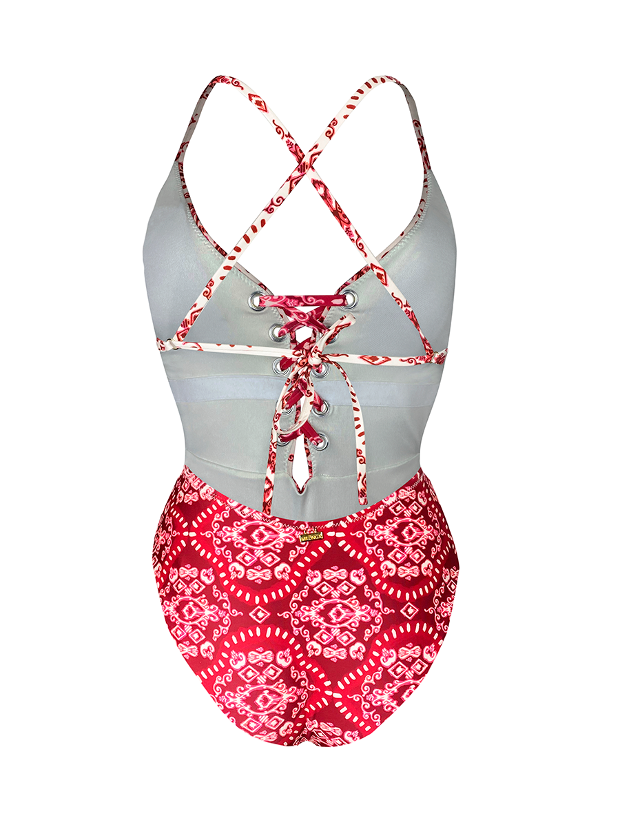 Back one-piece swimsuit