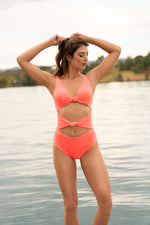 Entero Trikini Naranja Multicolor