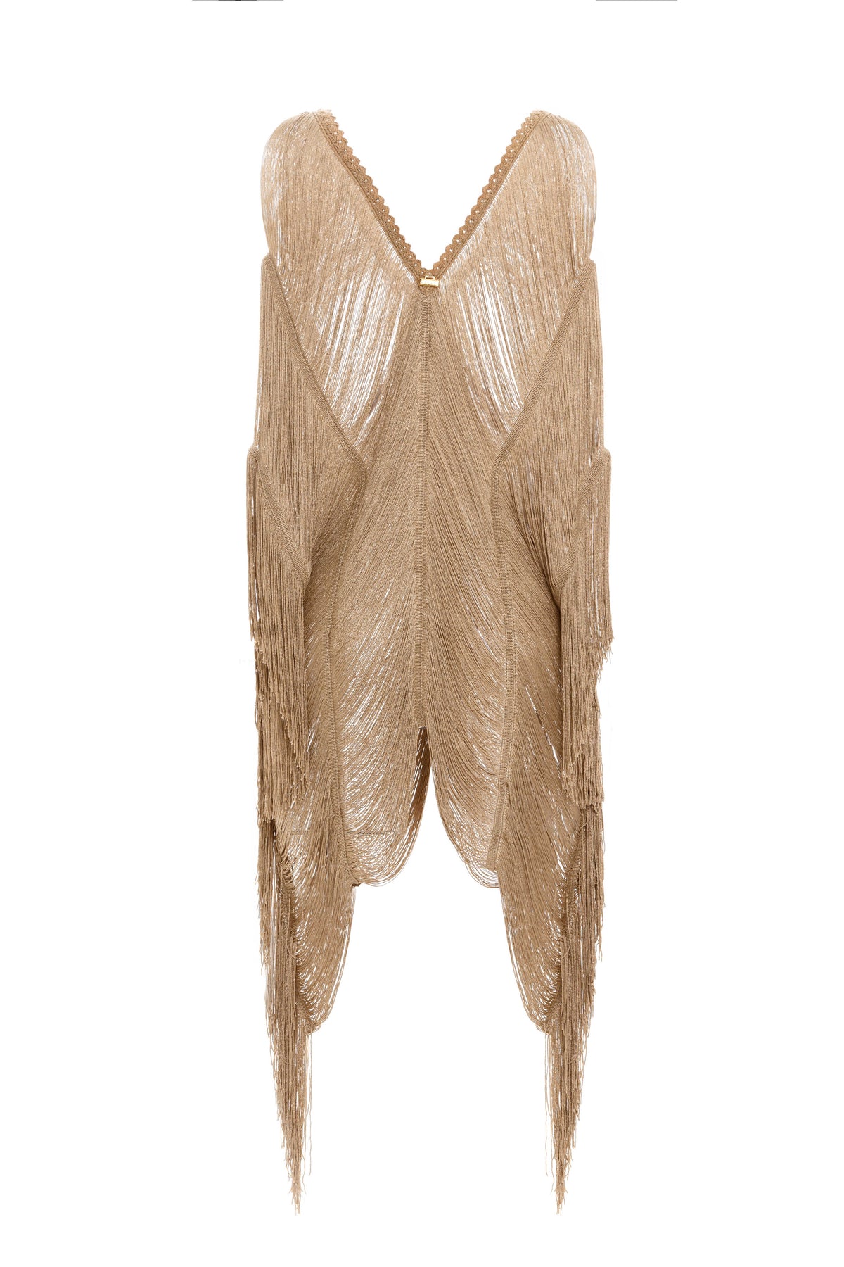 LEOPARD ESSENCE fringe poncho