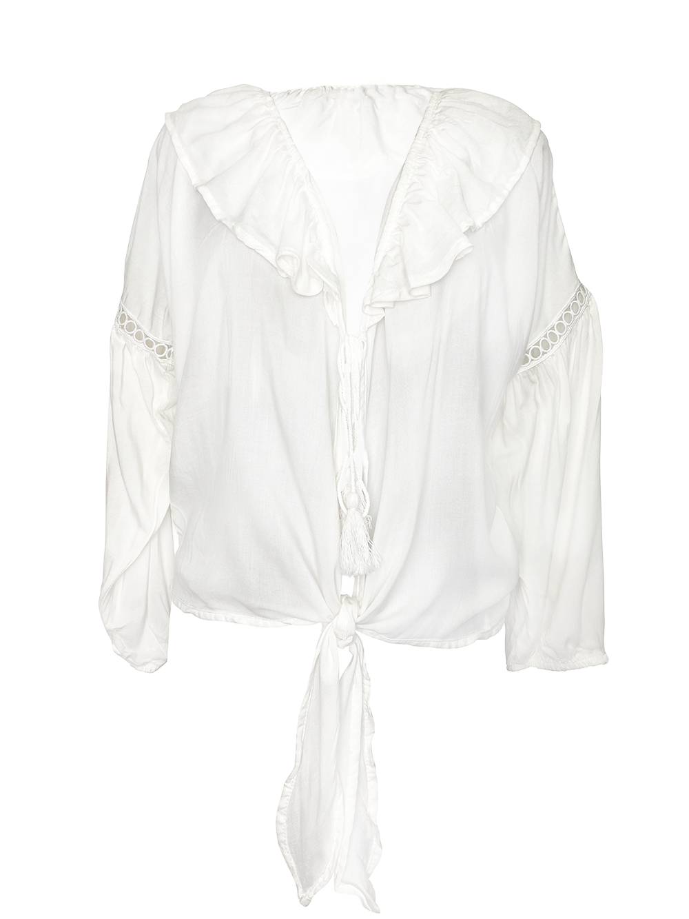 Camisa de Amarre Marfil Butterfly