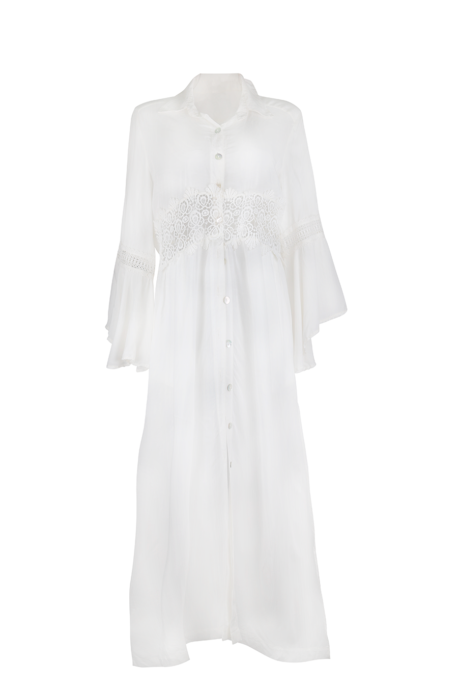 Vestido con Bolillo Marfil Mambo