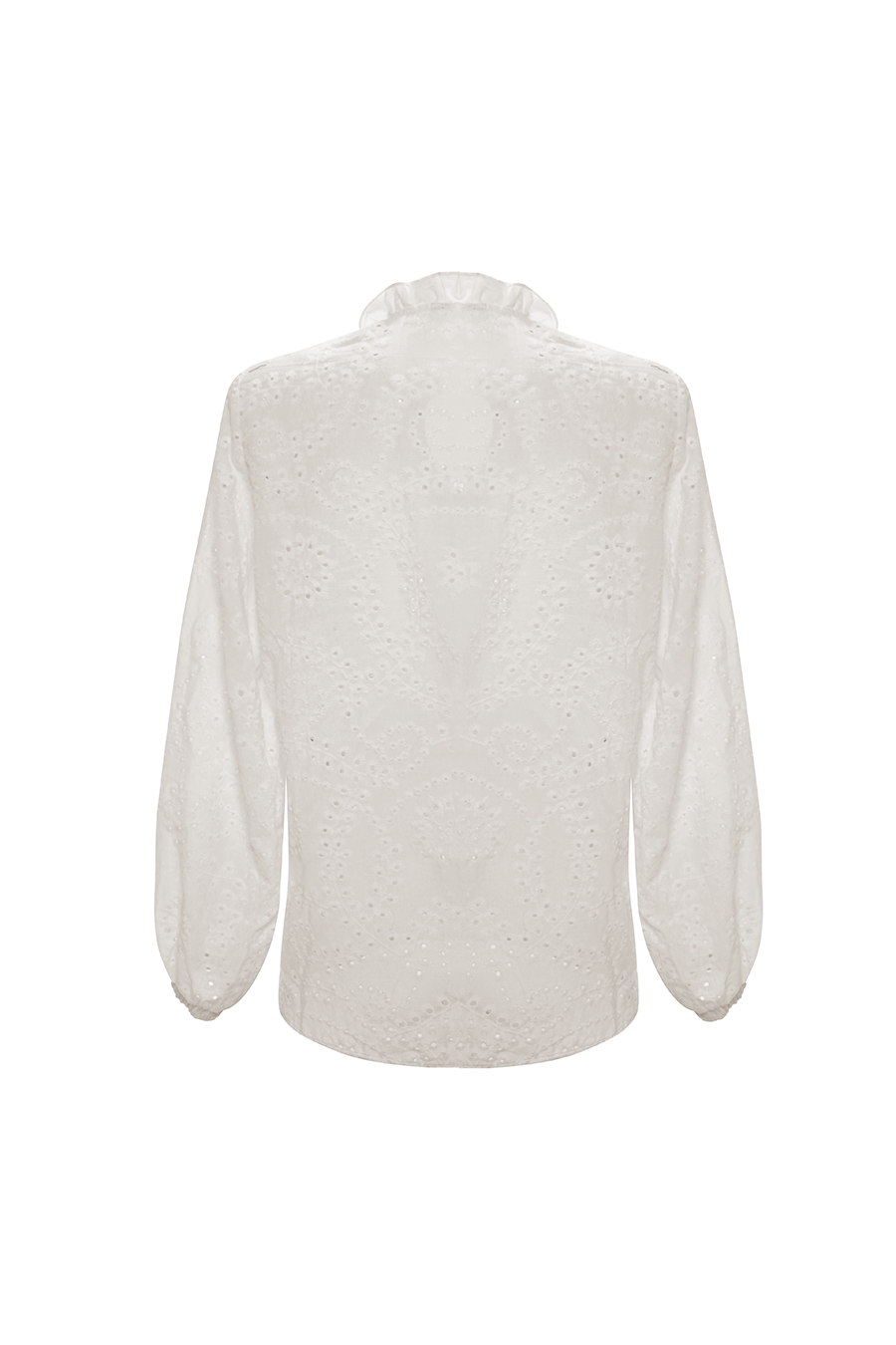 Camisa con Ojalillo Marfil Eva