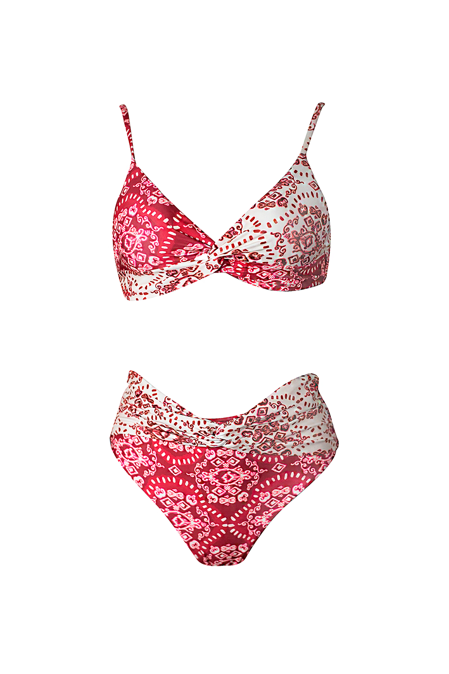 High-waisted swimsuit bottoms