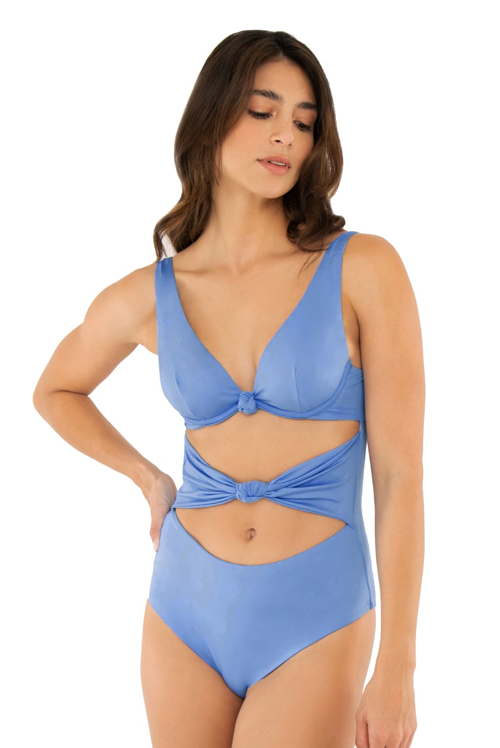 Entero Trikini Azul Bloques