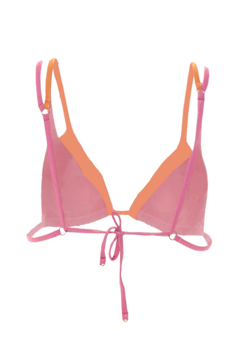 Top Triangulo Rosa y Naranja Dazzling