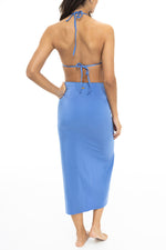 Art Deco Blue Tight Skirt