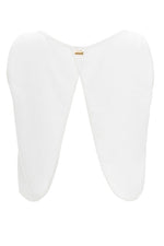 Crop Top con Bordado Marfil Art Deco