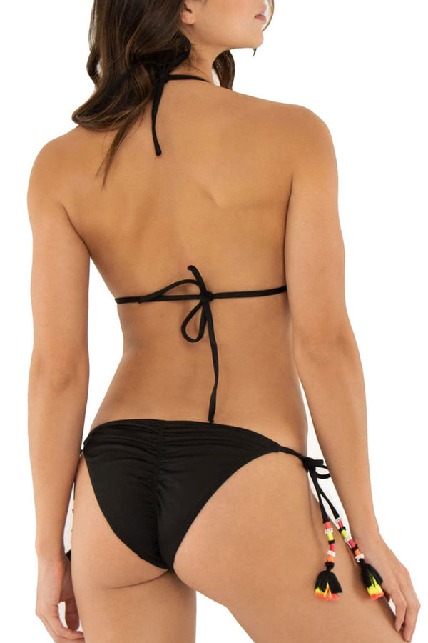 Panty de Amarre Bicolor Negro
