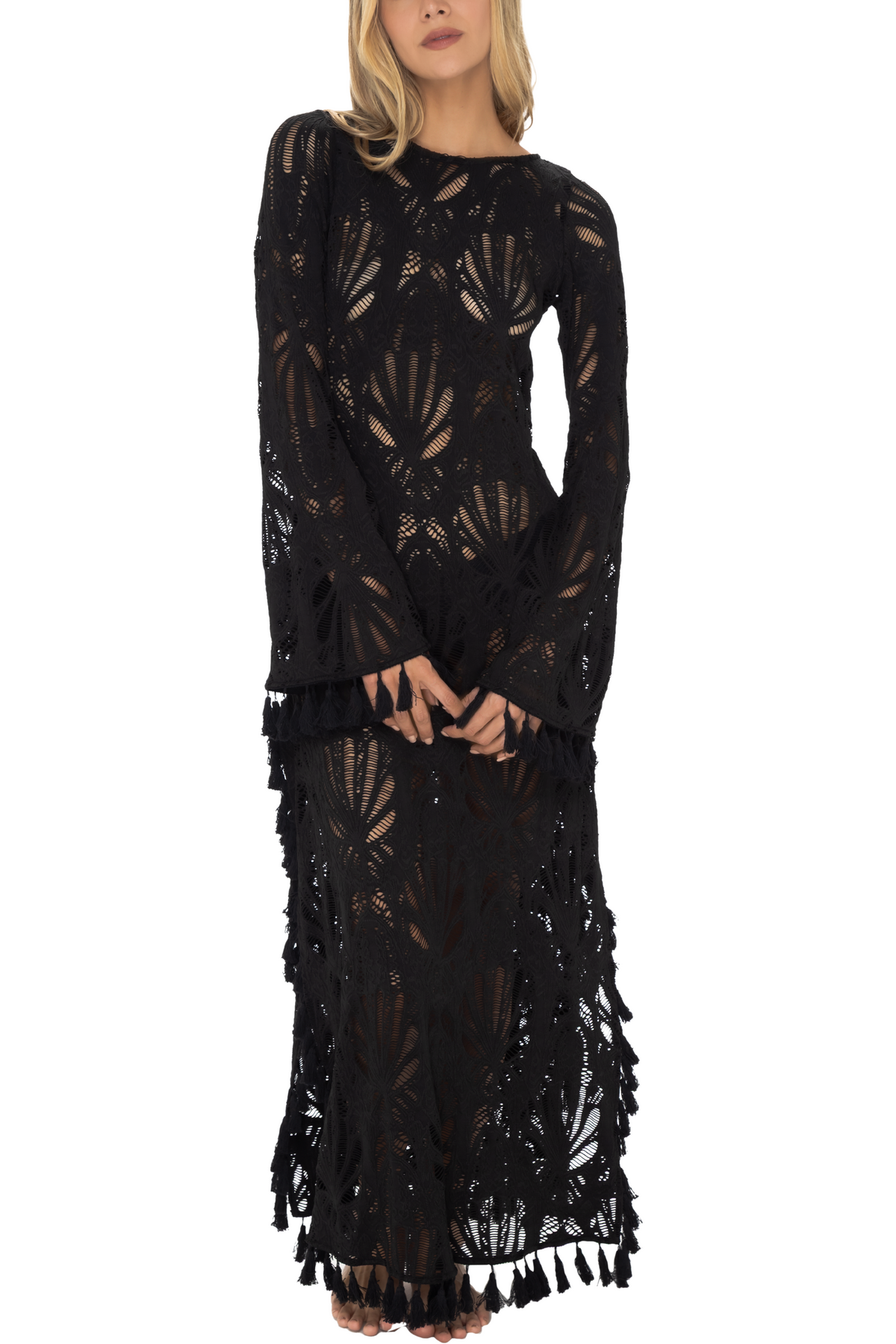 Vestido Tejido Negro Bloom