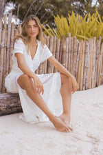 Vestido con Bolillo Marfil Candid