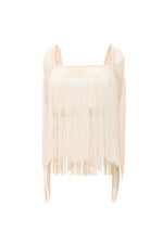 Crop Top Flecos Marfil Candid