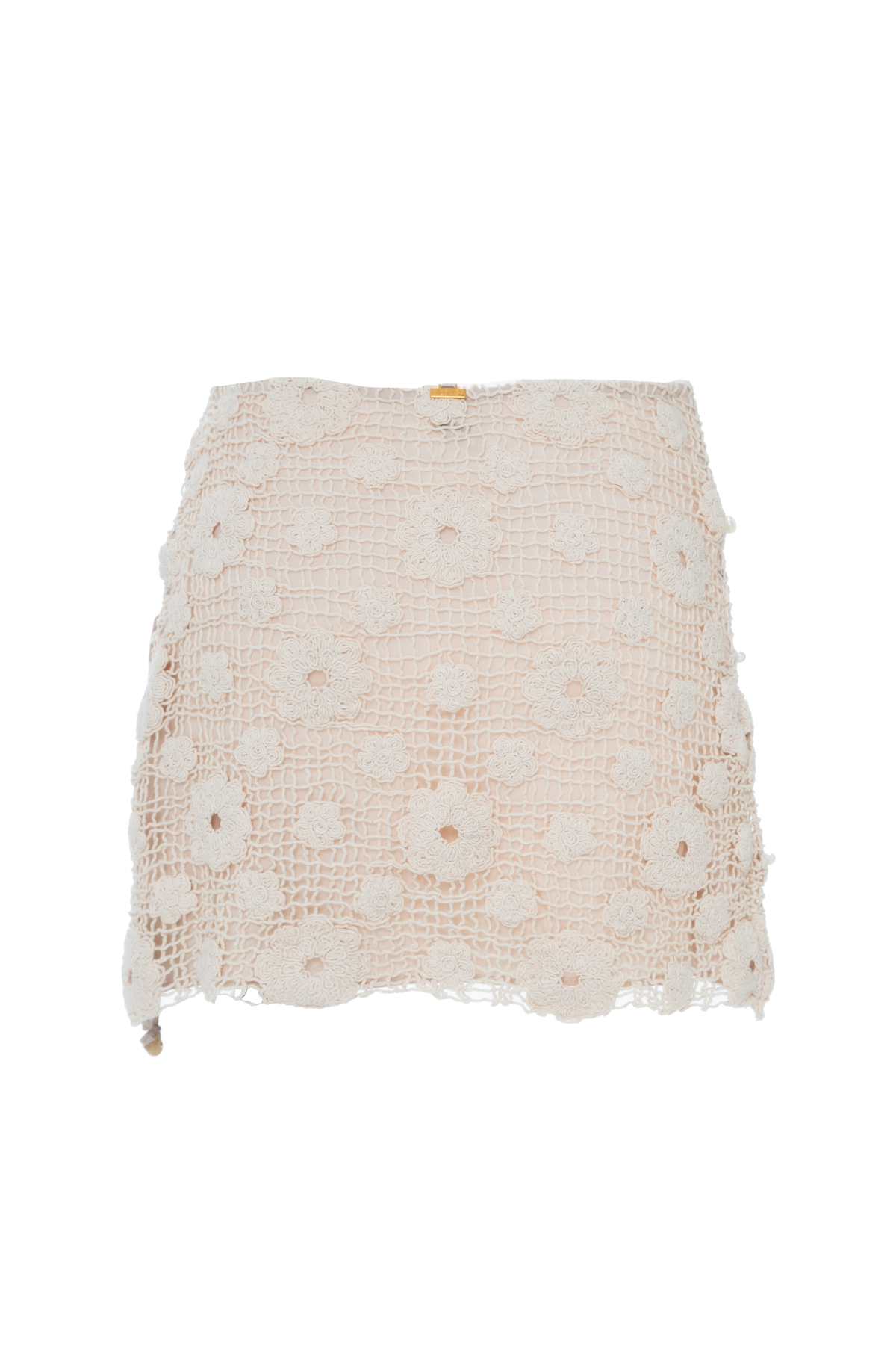 Falda Tejida Marfíl flor Copacabana