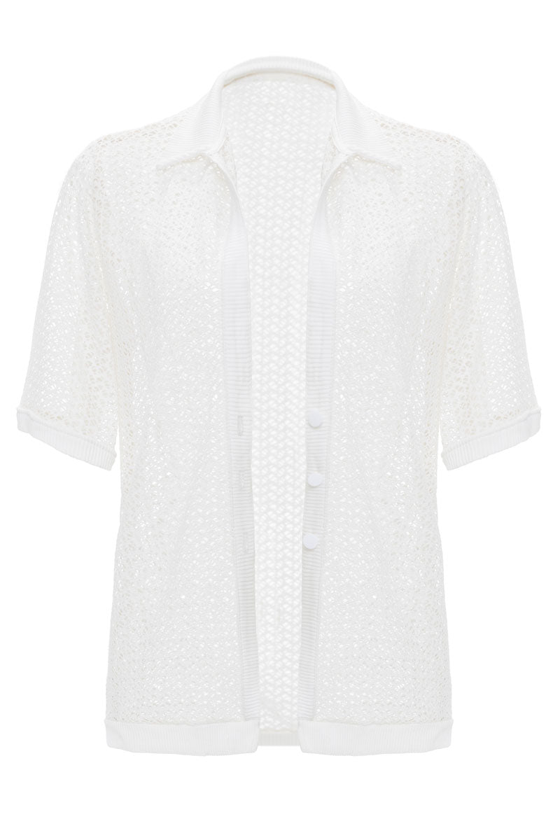 Discocore Ivory Mesh Shirt 