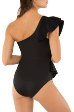 Enzo Black Tummy Control One Piece